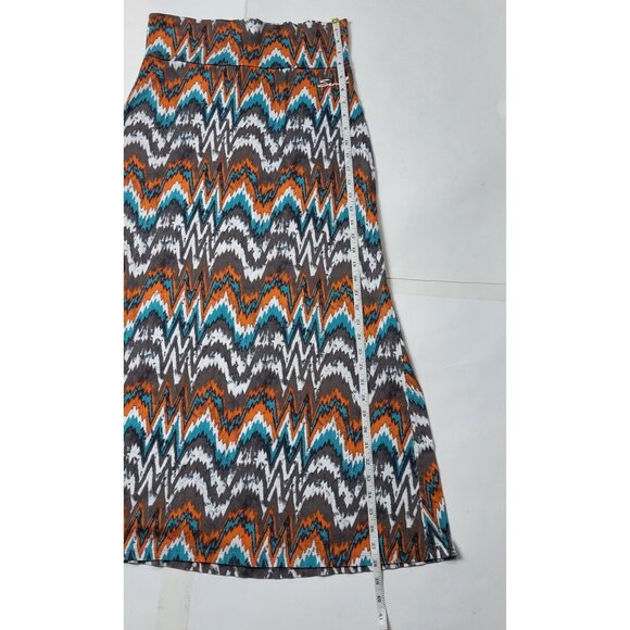 Seven7 For All Mankind Womens Chevron Cotton Maxi Skirt Size Medium - Picture 5 of 7